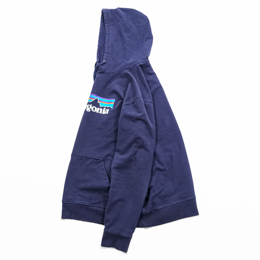Patagonia P-6ロゴ アップライザル フーディ パーカー 2XL ネイビー カンガルーポケット 39539