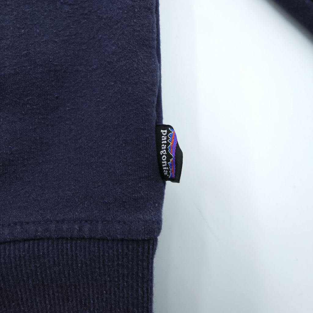 Patagonia P-6ロゴ アップライザル フーディ パーカー 2XL ネイビー カンガルーポケット 39539