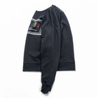 Versus Versace Black Crewneck Sweatshirt Box Logo Gianni Versace Signature Cotton Regular Fit Made in Portugal