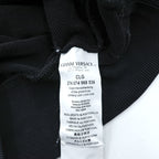 Versus Versace Black Crewneck Sweatshirt Box Logo Gianni Versace Signature Cotton Regular Fit Made in Portugal