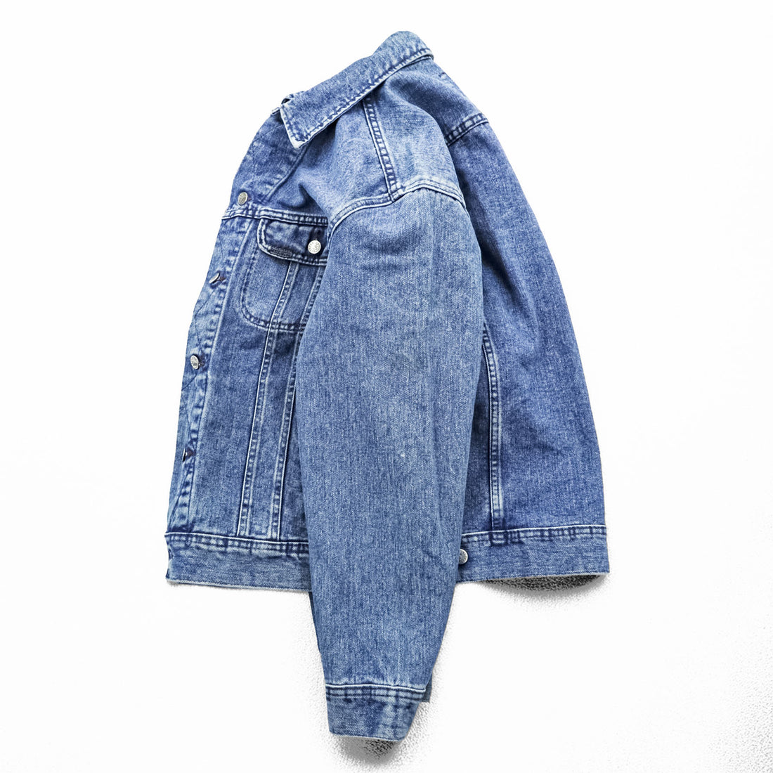 90s Vintage Lee Denim Jacket Light Blue Made in USA 220-6828 4 Pocket Trucker M Regular