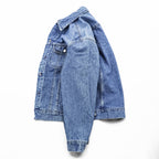 90s Vintage Lee Denim Jacket Light Blue Made in USA 220-6828 4 Pocket Trucker M Regular