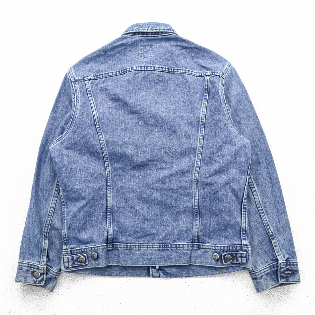 90s Vintage Lee Denim Jacket Light Blue Made in USA 220-6828 4 Pocket Trucker M Regular
