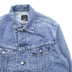 90s Vintage Lee Denim Jacket Light Blue Made in USA 220-6828 4 Pocket Trucker M Regular