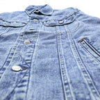 90s Vintage Lee Denim Jacket Light Blue Made in USA 220-6828 4 Pocket Trucker M Regular