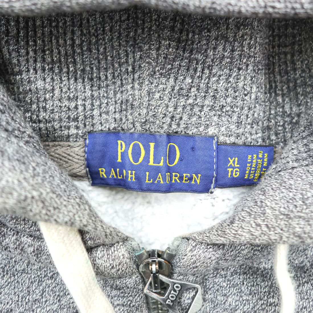 Polo Ralph Lauren リバースウィーブ ジップパーカー XL グレー フロントポケット スモールポニー刺繍