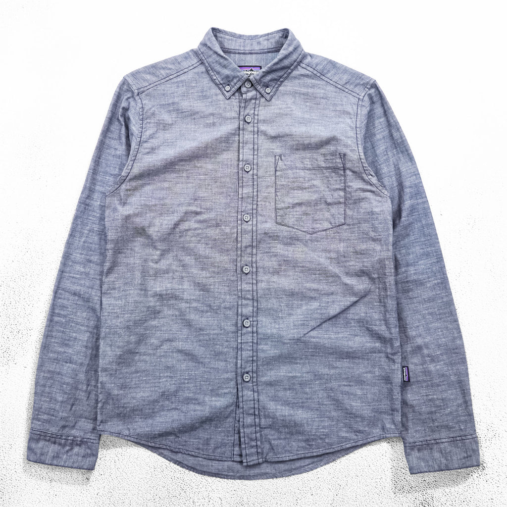 Patagonia Bluffside Chambray Shirt Blue S 53791