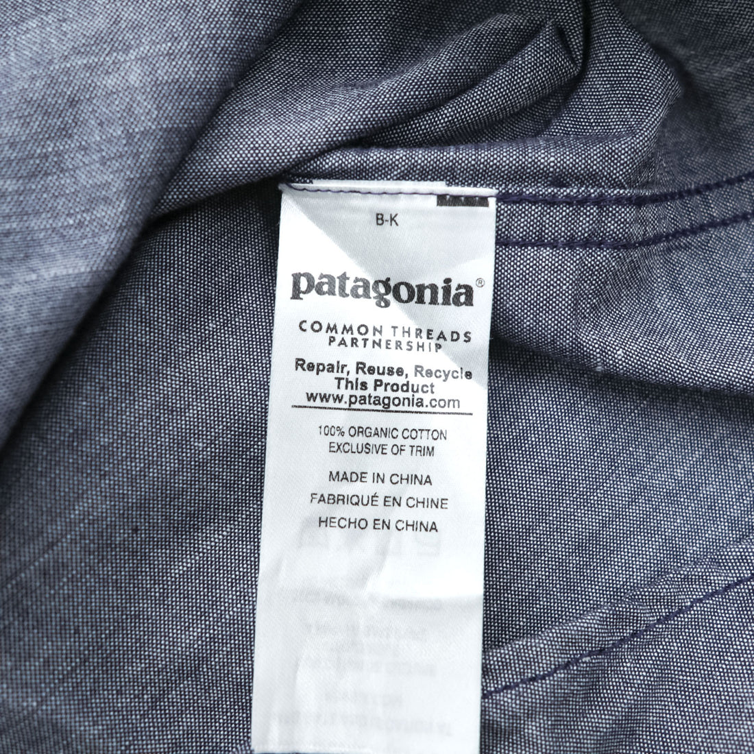 Patagonia Bluffside Chambray Shirt Blue S 53791