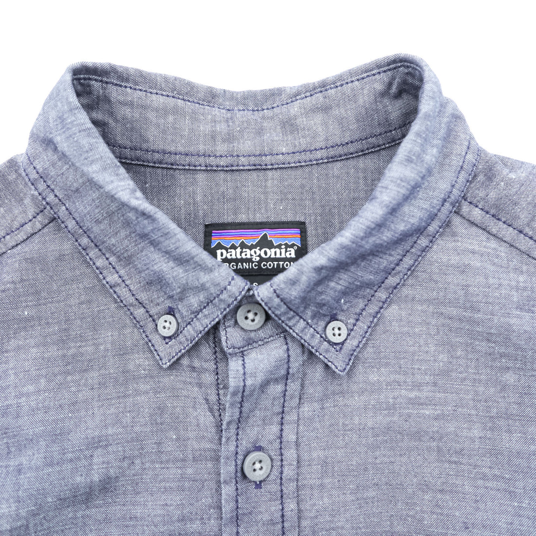 Patagonia Bluffside Chambray Shirt Blue S 53791
