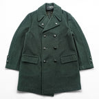 Vintage Gloverall London Double Breasted Wool Peacoat Dark Green Plaid Lining Made in England Men’s L