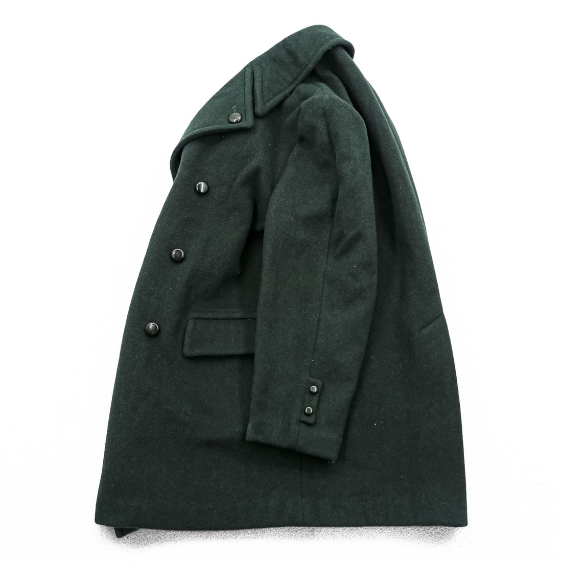 Vintage Gloverall London Double Breasted Wool Peacoat Dark Green Plaid Lining Made in England Men’s L