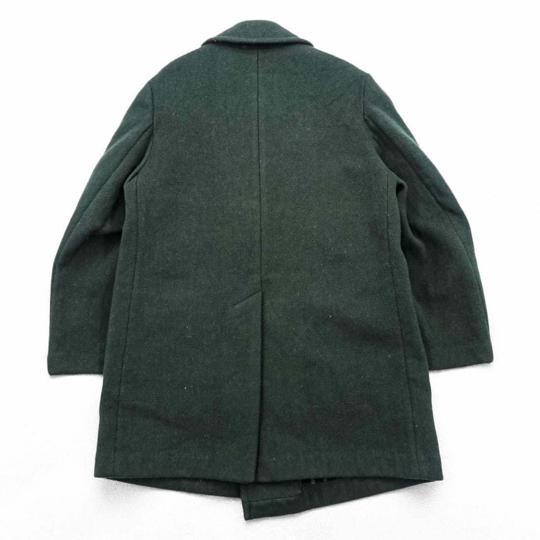 Vintage Gloverall London Double Breasted Wool Peacoat Dark Green Plaid Lining Made in England Men’s L
