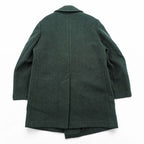 Vintage Gloverall London Double Breasted Wool Peacoat Dark Green Plaid Lining Made in England Men’s L