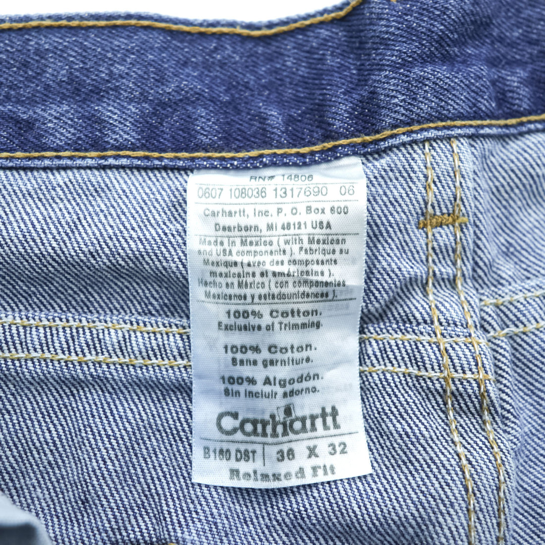 Carhartt Relaxed Fit Denim Pants Jeans, Size L, Blue, B160 DST