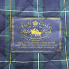 Polo Ralph Lauren キルティングベスト L ネイビー 中綿 TALONジップ 裏地タータンチェック チンストラップ