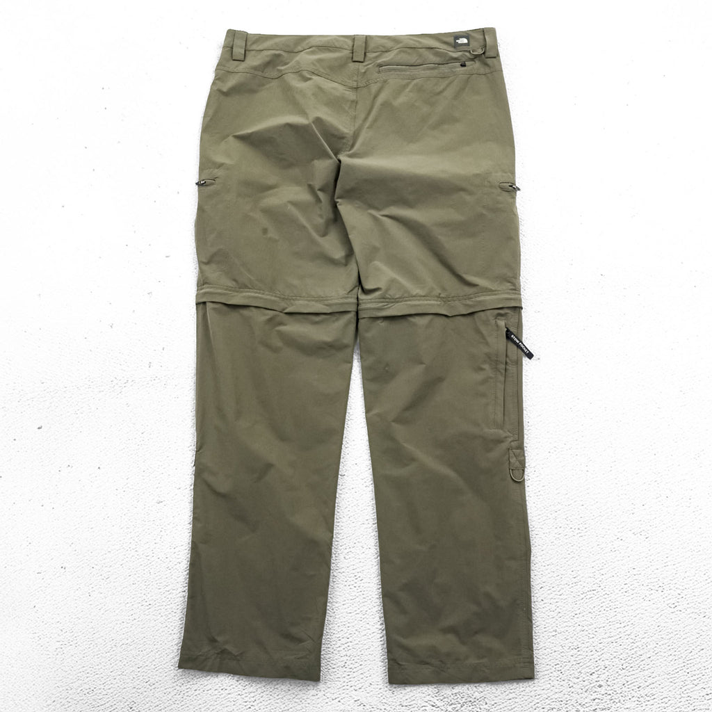THE NORTH FACE 2-Way Convertible Shell Outdoor Long Pants, Shorts, Size L, Brown, US Standard, T0CL9Q