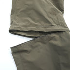 THE NORTH FACE 2-Way Convertible Shell Outdoor Long Pants, Shorts, Size L, Brown, US Standard, T0CL9Q