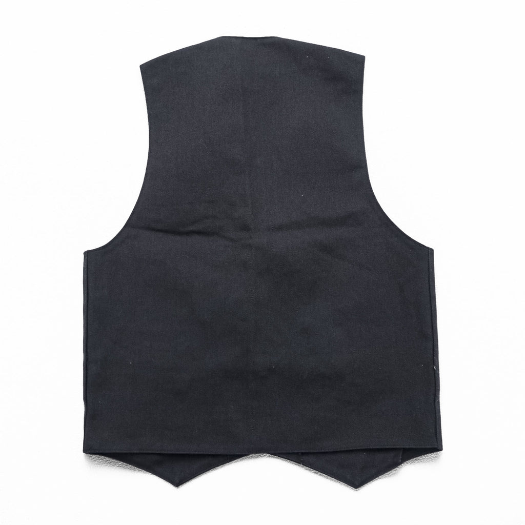 BEN DAVIS USA Made Work Vest, Size S, Black, Snap Button, Chain Stitch, Embroidered Logo