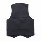 BEN DAVIS USA Made Work Vest, Size S, Black, Snap Button, Chain Stitch, Embroidered Logo