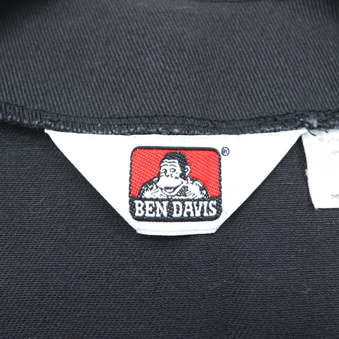 BEN DAVIS USA Made Work Vest, Size S, Black, Snap Button, Chain Stitch, Embroidered Logo