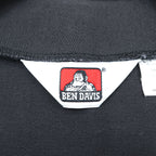 BEN DAVIS USA Made Work Vest, Size S, Black, Snap Button, Chain Stitch, Embroidered Logo