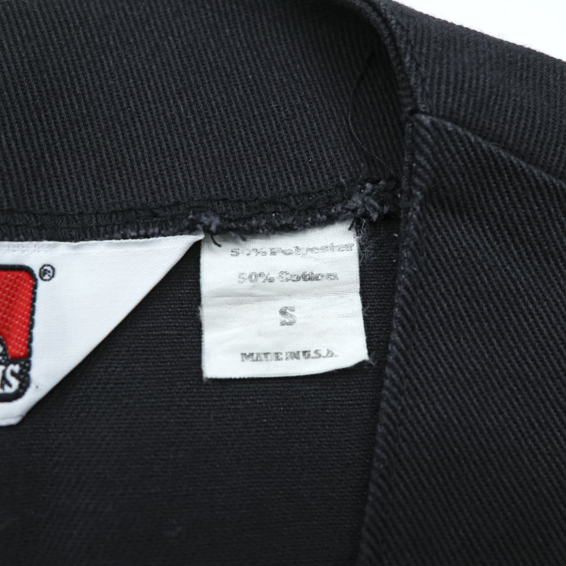 BEN DAVIS USA Made Work Vest, Size S, Black, Snap Button, Chain Stitch, Embroidered Logo