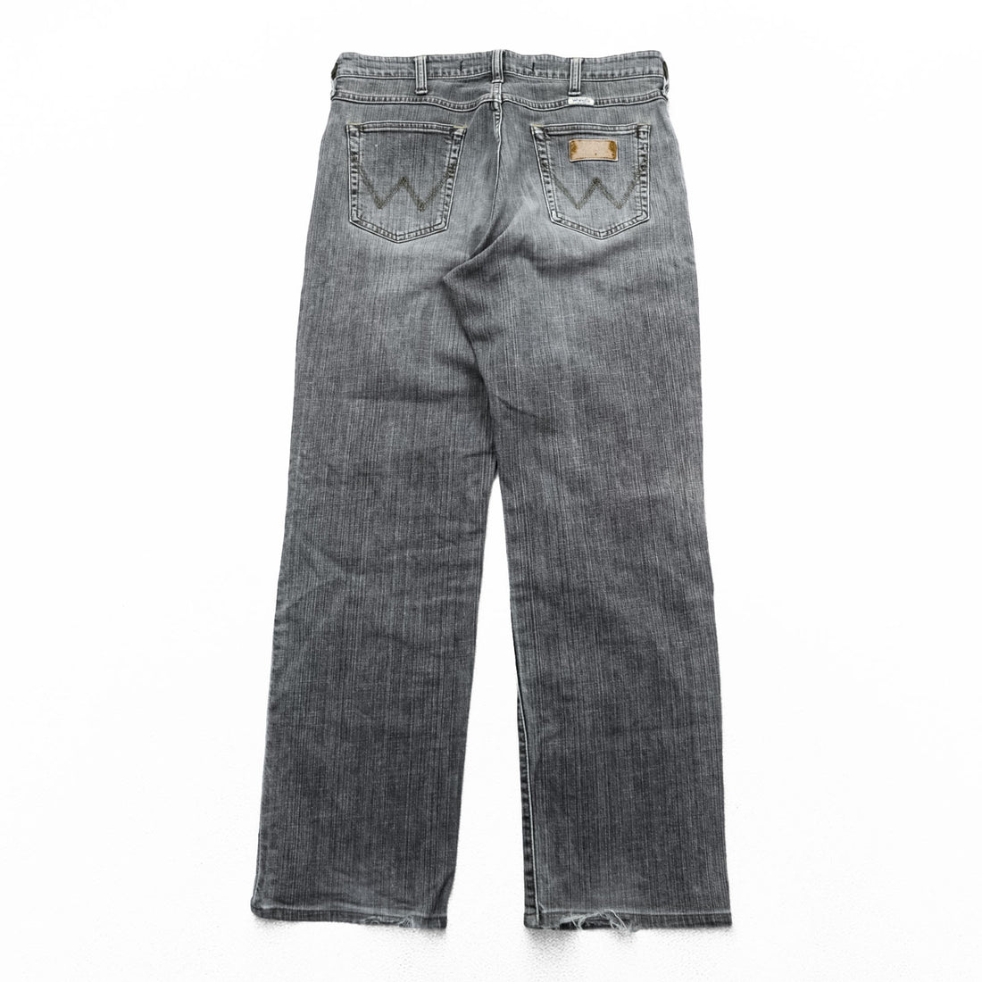 Wrangler ストレート デニムパンツ ジーンズ L グレー フェード ストレッチ W0433