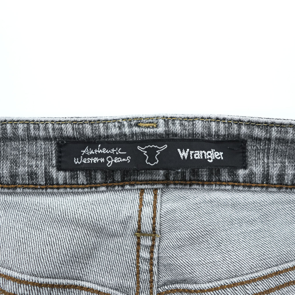Wrangler ストレート デニムパンツ ジーンズ L グレー フェード ストレッチ W0433