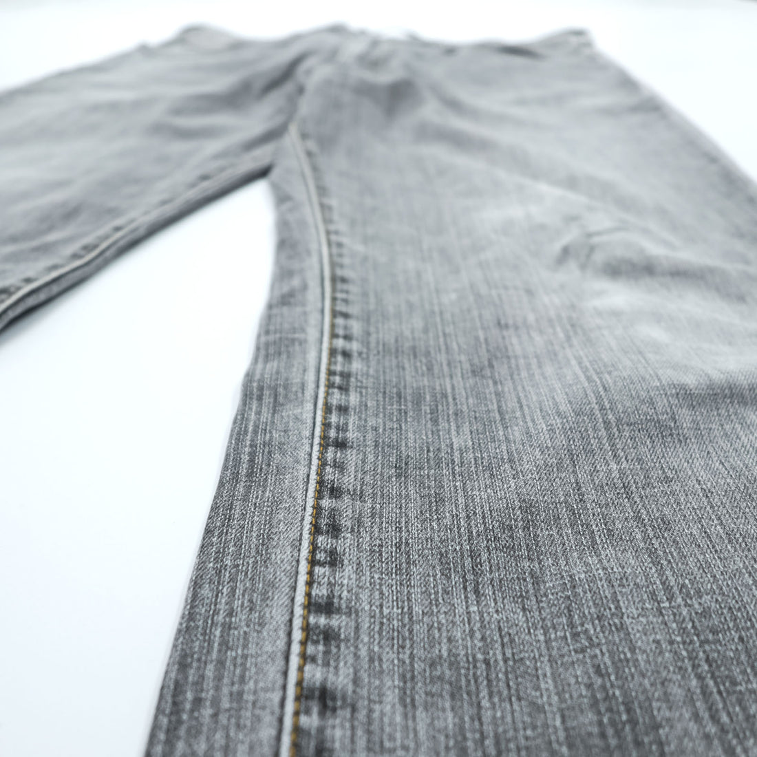 Wrangler ストレート デニムパンツ ジーンズ L グレー フェード ストレッチ W0433