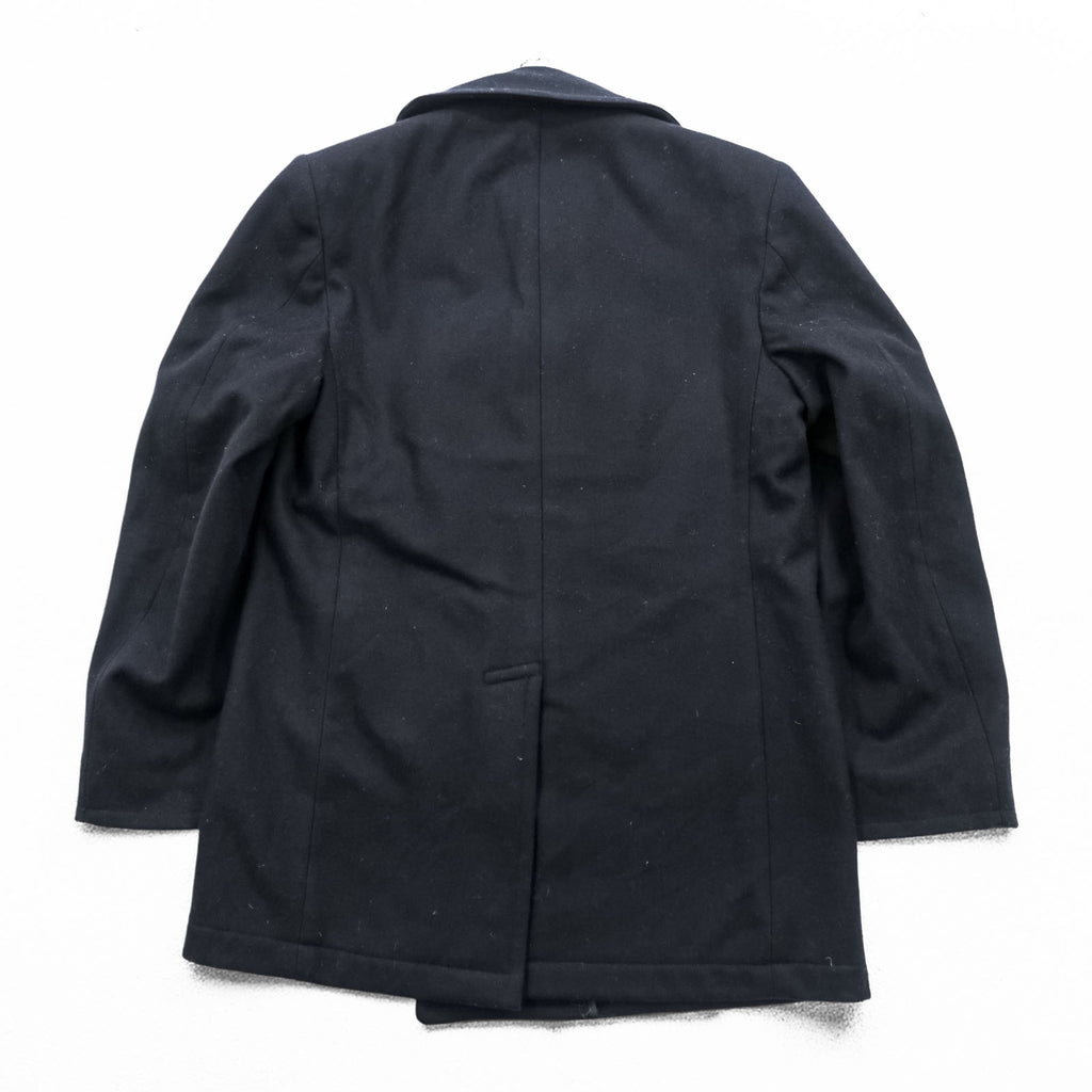 VINTAGE 90s US NAVY US Army Pea Coat L Black STERLINGWEAR OF BOSTON INC 8405-01-154-5789