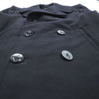 VINTAGE 90s US NAVY US Army Pea Coat L Black STERLINGWEAR OF BOSTON INC 8405-01-154-5789
