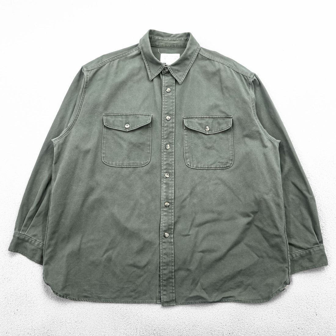 FILSON Duck Work Shirt, Size XL and up, Khaki, 12020