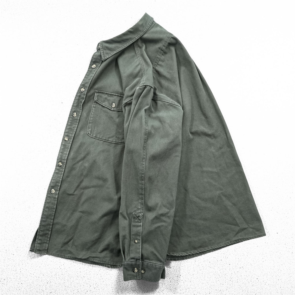 FILSON Duck Work Shirt, Size XL and up, Khaki, 12020