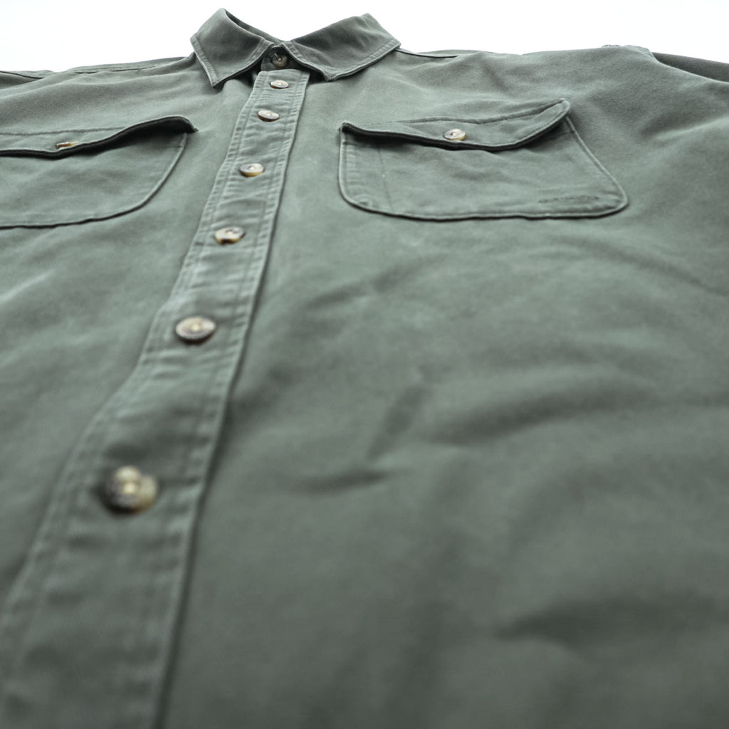 FILSON Duck Work Shirt, Size XL and up, Khaki, 12020