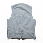 Loro Piana Italian Made Herringbone Waistcoat Vest S Brown, White EIDOS NAPOLI