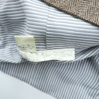 Loro Piana Italian Made Herringbone Waistcoat Vest S Brown, White EIDOS NAPOLI