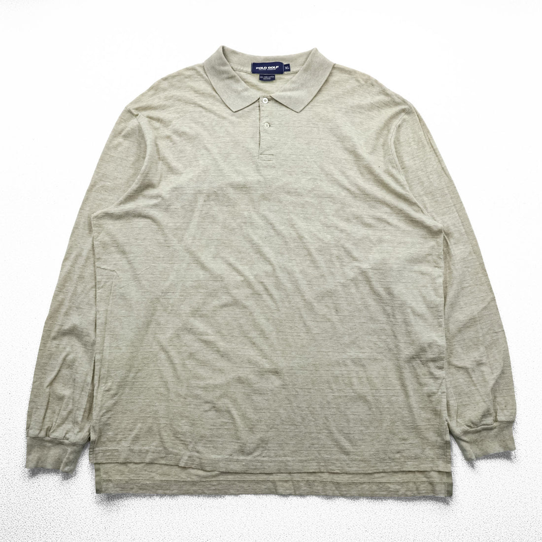 Polo Ralph Lauren 90年代 長袖ポロシャツ ラガーシャツ XL ベージュ ペルー製 ピマコットン POLO GOLF
