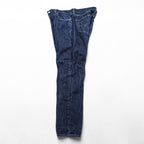 Levi Strauss 501 Big E Denim Pants Jeans, Size L, Dark Blue, Leather Patch, Button Fly, 00501-0162