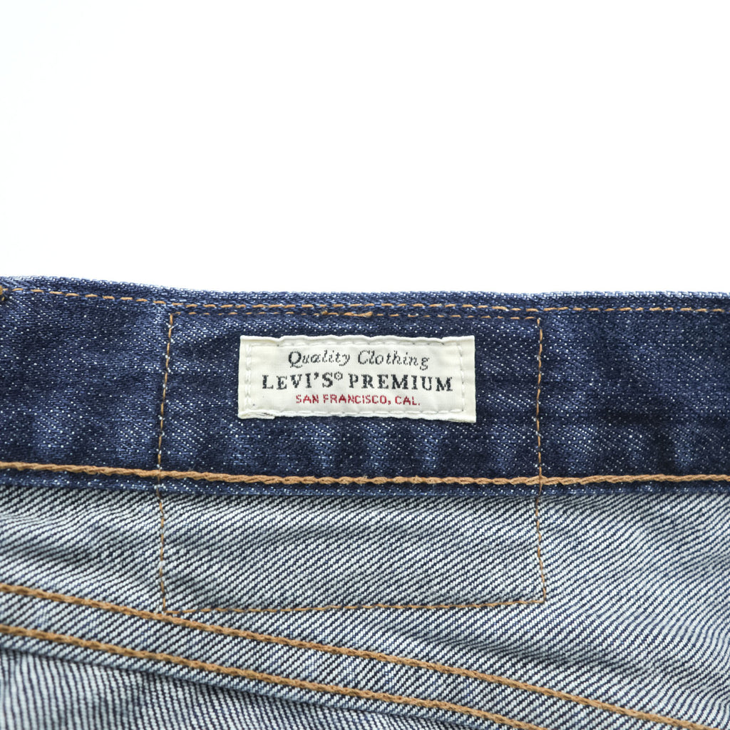 Levi Strauss 501 Big E Denim Pants Jeans, Size L, Dark Blue, Leather Patch, Button Fly, 00501-0162