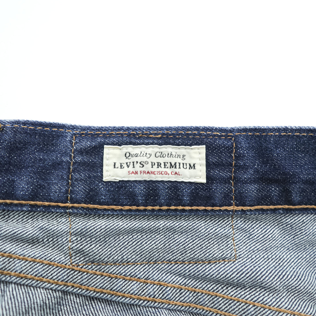 Levi Strauss 501 Big E Denim Pants Jeans, Size L, Dark Blue, Leather Patch, Button Fly, 00501-0162