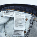 Levi Strauss 501 Big E Denim Pants Jeans, Size L, Dark Blue, Leather Patch, Button Fly, 00501-0162