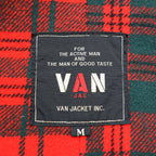 Vintage 70s VAN-JAC- 1970s Japan Made Coat, Size M, Navy, Tartan Checked Lining, Chin Strap, Ivy League/Traditional Style