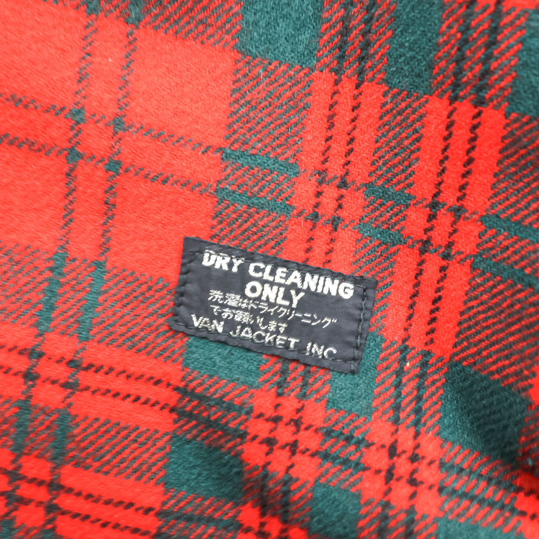 Vintage 70s VAN-JAC- 1970s Japan Made Coat, Size M, Navy, Tartan Checked Lining, Chin Strap, Ivy League/Traditional Style