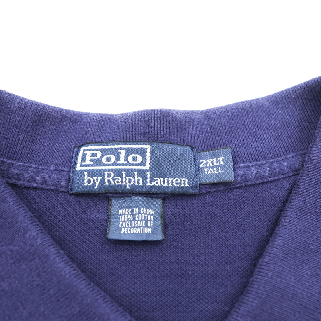 Polo Ralph Lauren 90年代 長袖ポロシャツ ラガーシャツ 2XL ネイビー 鹿の子 スモールポニー刺繍