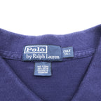 Polo Ralph Lauren 90年代 長袖ポロシャツ ラガーシャツ 2XL ネイビー 鹿の子 スモールポニー刺繍