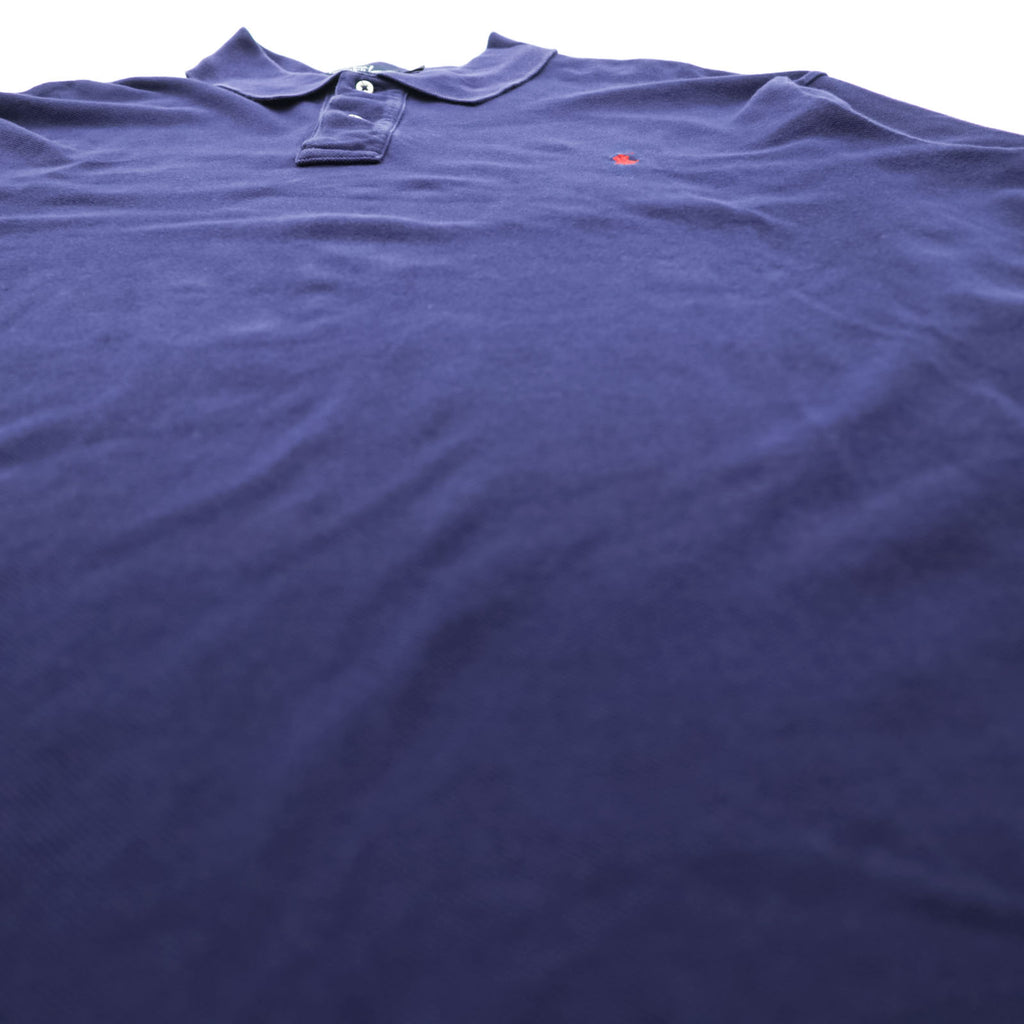 Polo Ralph Lauren 90年代 長袖ポロシャツ ラガーシャツ 2XL ネイビー 鹿の子 スモールポニー刺繍