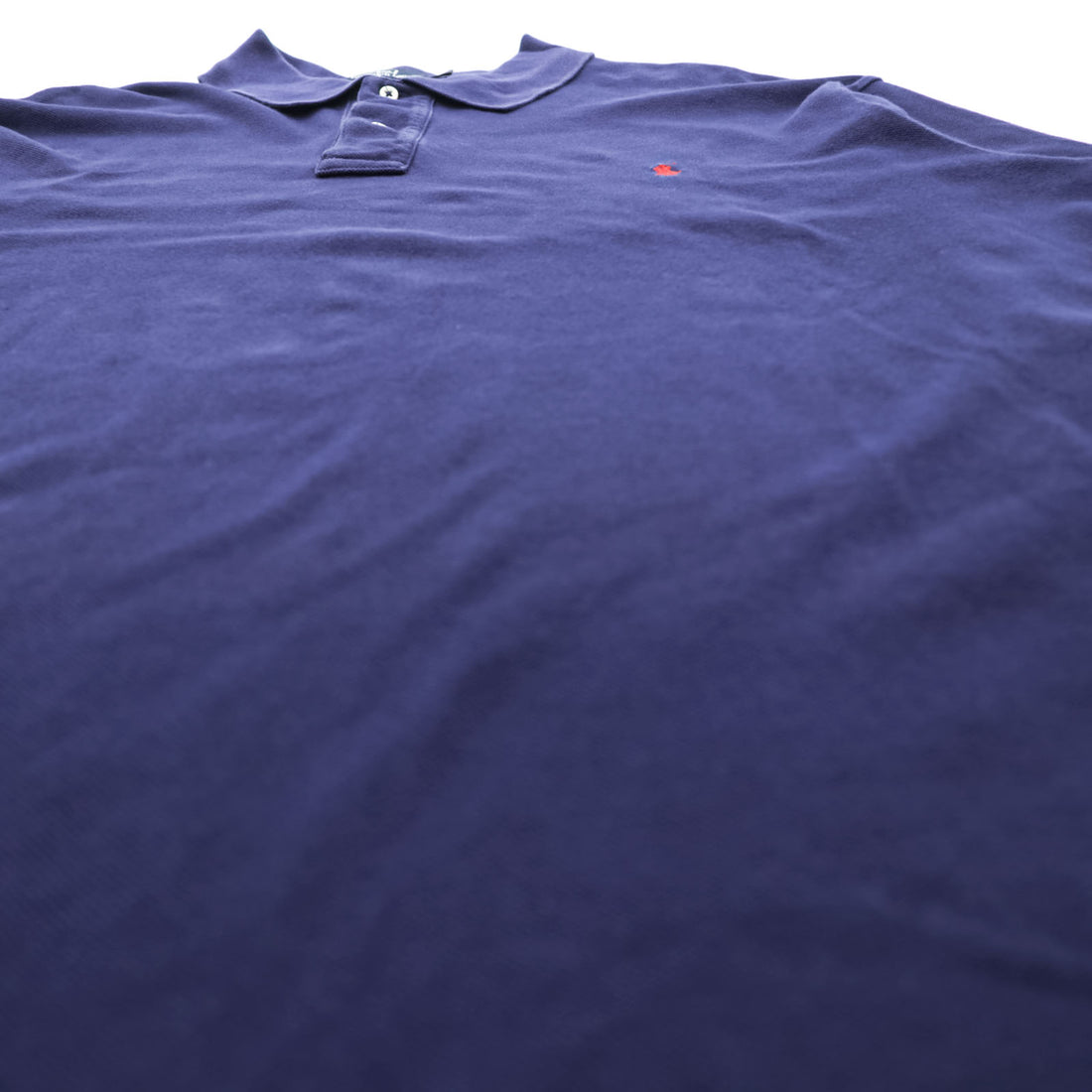 Polo Ralph Lauren 90年代 長袖ポロシャツ ラガーシャツ 2XL ネイビー 鹿の子 スモールポニー刺繍