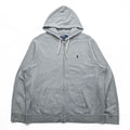 Polo Ralph Lauren 90s Reverse Weave Zip Up Hoodie XL~ Gray with Small Pony Embroidery