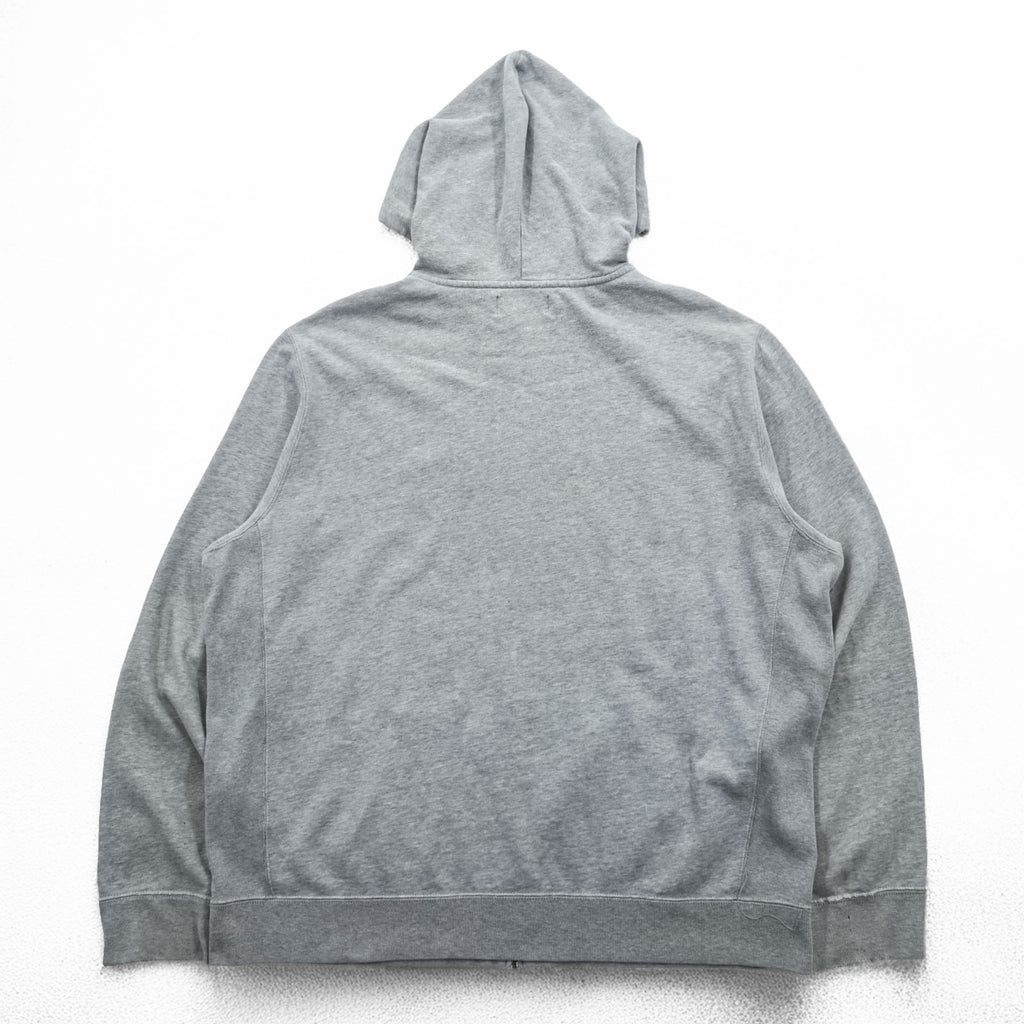 Polo Ralph Lauren 90s Reverse Weave Zip Up Hoodie XL~ Gray with Small Pony Embroidery