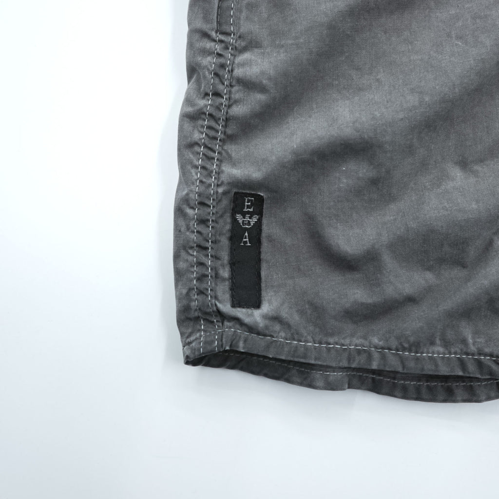 EMPORIO ARMANI Italian-made button-down shirt, size M, gray, vintage finish.